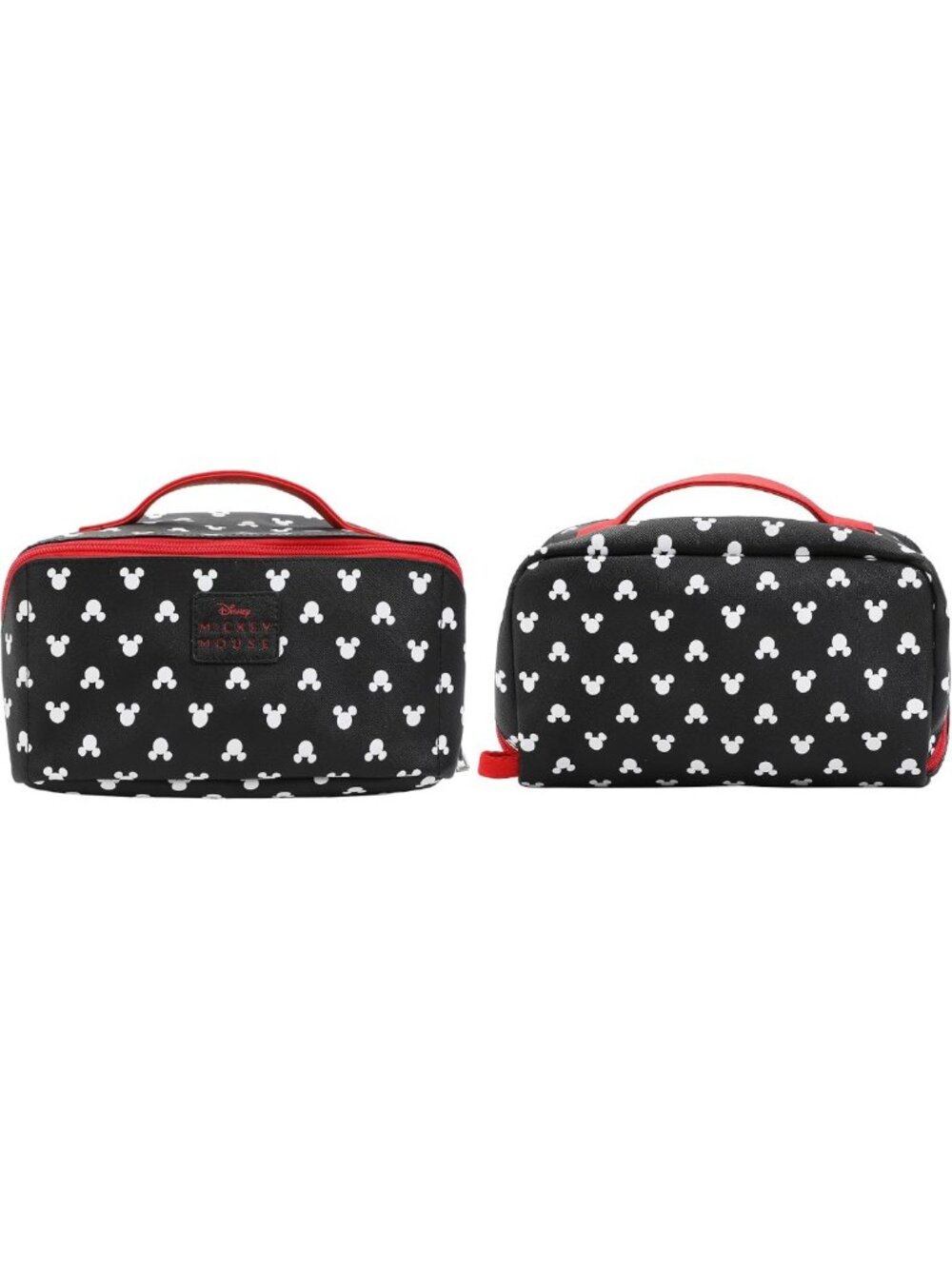 Mickey Mouse Ears All-Over Print Cosmetic Bag | Cute Black Makeup Organizer 23.5